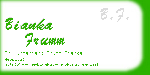 bianka frumm business card